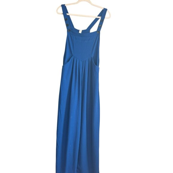Halara Jumpsuit Romper Women New Large Blue Preppy Minimalist Overalls Boho - Picture 1 of 12